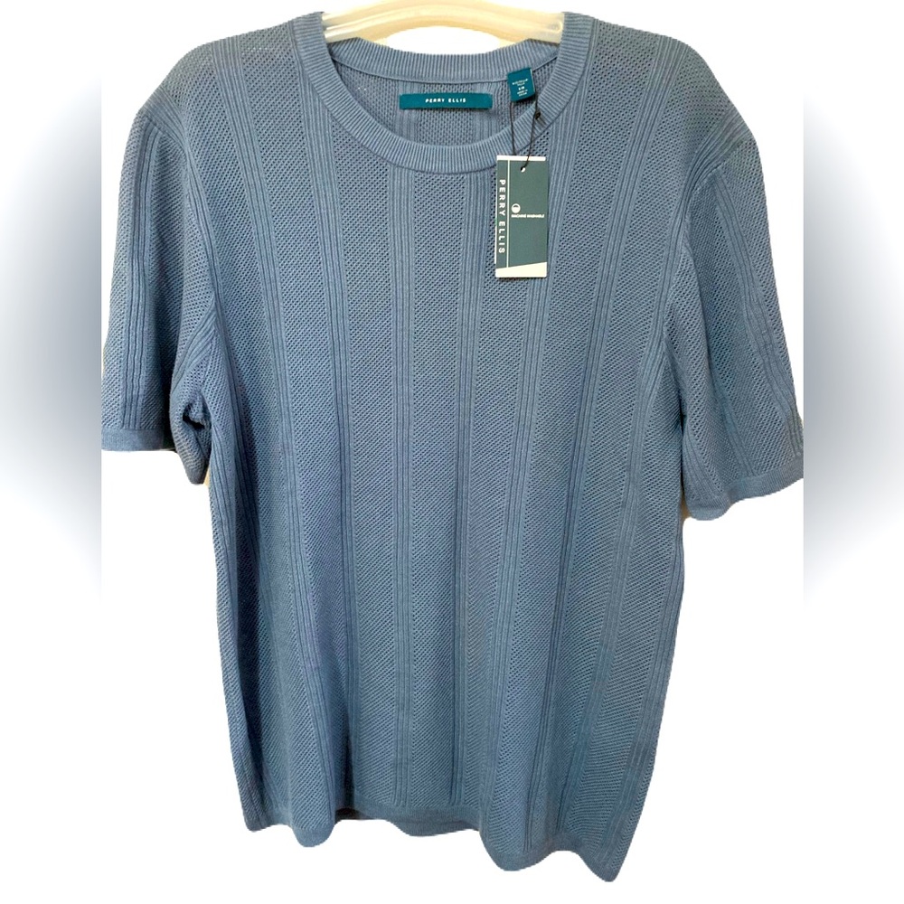 NWT Perry Ellis Men's Slate Short Sleeve Tee
